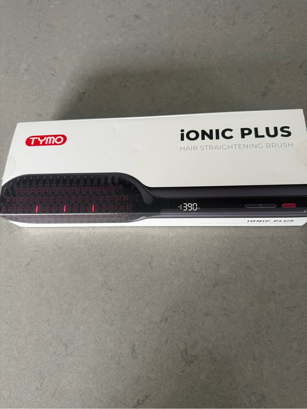 Tymo Ionic Plus Hair Straightening Brush — Black/Red Used once